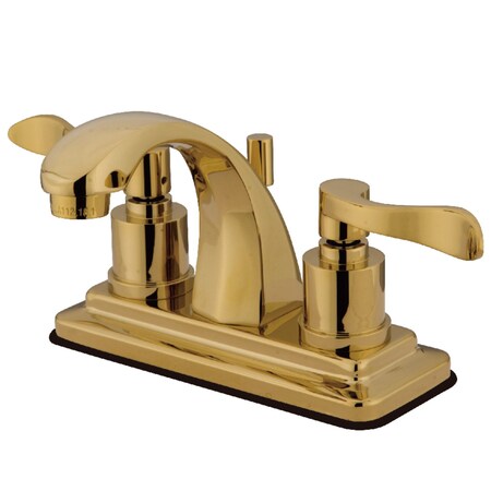 Kingston Brass KS4642DFL 4" Centerset Bathroom Faucet, Polished Brass KS4642DFL